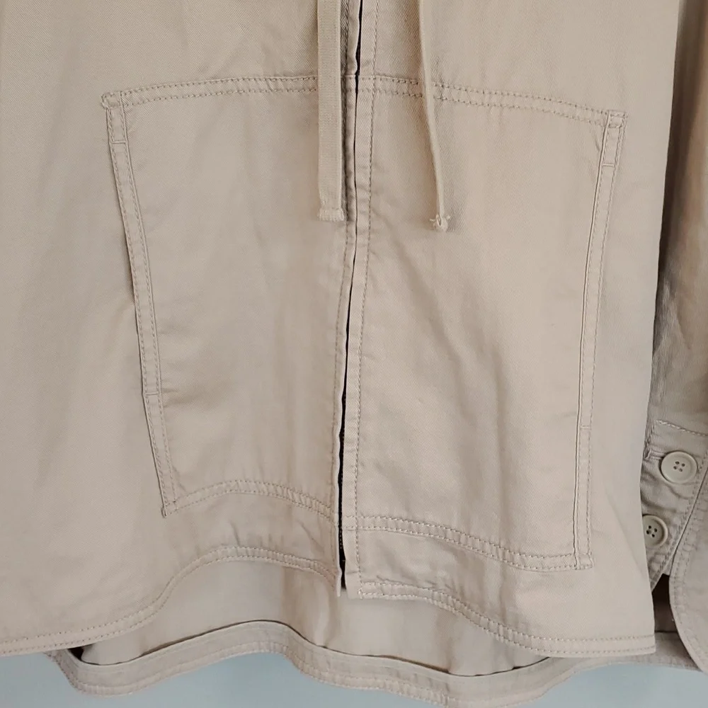 Old Navy women's zipped, hooded poncho jacket. Tan, XL/XXL - Picture 3 of 9